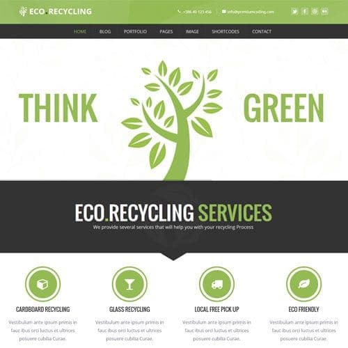 Eco Recycling - Ecology & Nature WordPress Theme