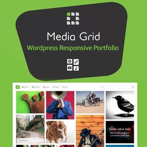 Media Grid - WordPress Responsive Portfolio