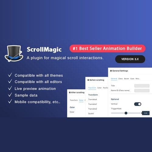 Scroll Magic WordPress - Scrolling Animation Builder Plugin