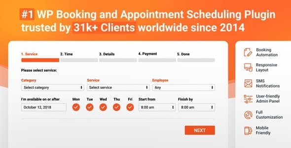Bookly - Appointment Booking and Scheduling Software System