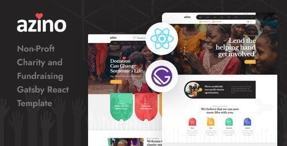 Azino - Gatsby React Nonprofit Charity Template