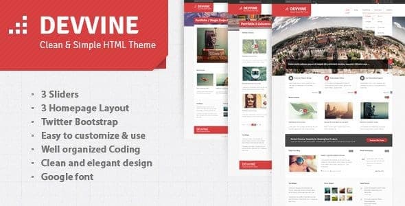 Devvine - Modern & Clean Responsive Site Template