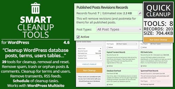 Smart Cleanup Tools - Plugin for WordPress