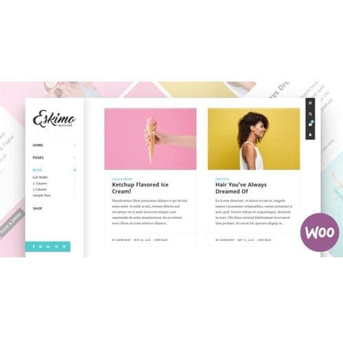 Eskimo - Minimal Personal WordPress Blog & Shop Theme