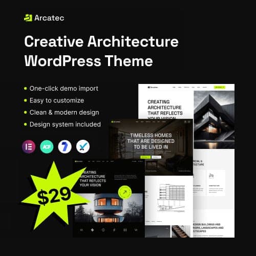 Arcatec - Architecture and Interior WordPress Theme