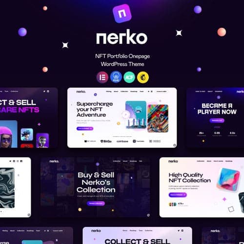 Nerko - NFT Portfolio WordPress Theme
