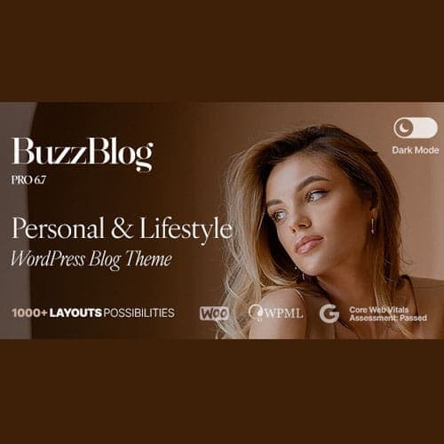Buzz - Personal & Lifestyle WordPress Blog Theme with Dark Mode