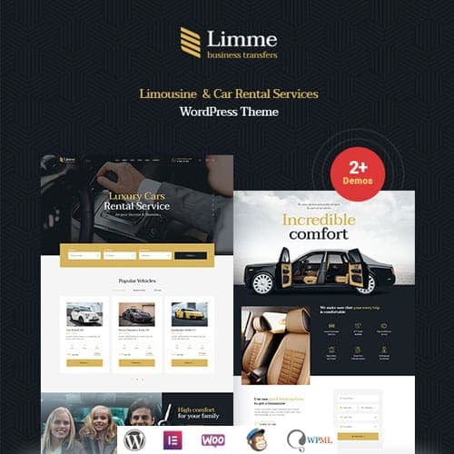 Limme - Limousine Transfers & Car Dealer WordPress Theme + RTL
