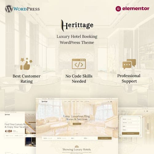 Herittage - Hotel Booking WordPress Theme
