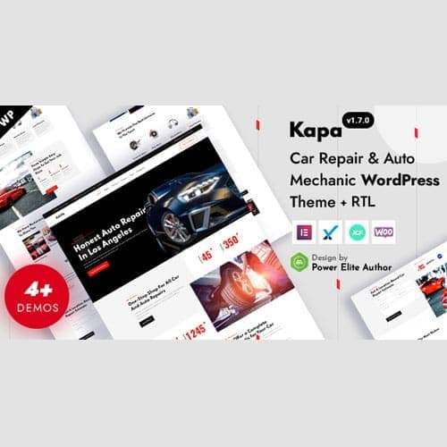 Kapa - Car Repair & Auto Services Elementor WordPress Theme