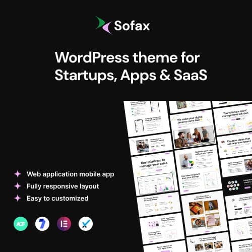 Sofax - Software & Startup WordPress Theme