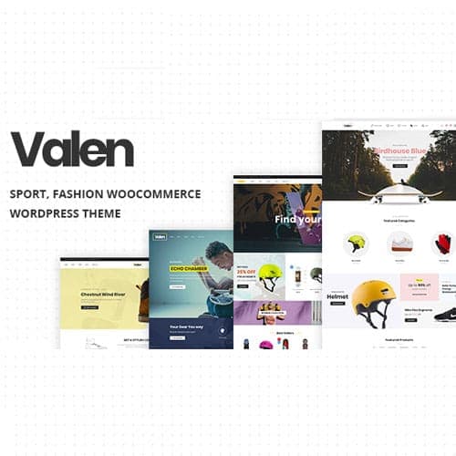 Valen - Sport, Fashion WooCommerce WordPress Theme