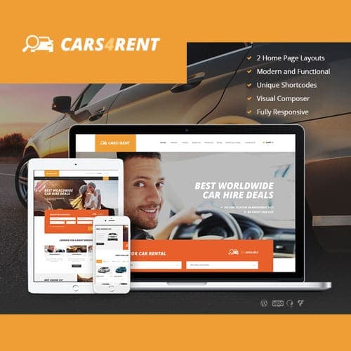 Cars4Rent | Auto Rental & Taxi Service WordPress Theme + RTL