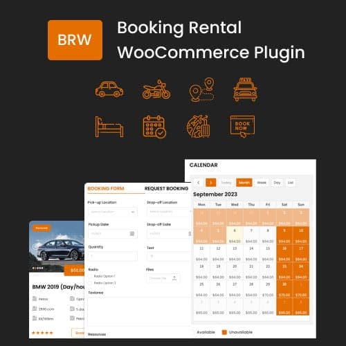 BRW – Booking Rental Plugin WooCommerce