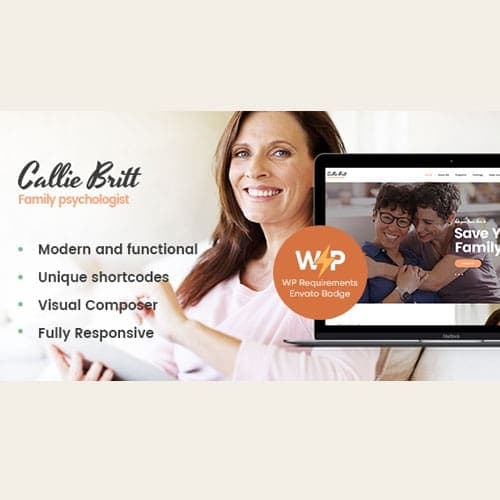 Callie Britt | Family Counselling Psychology WordPress Theme