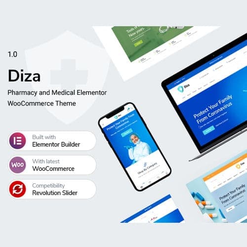 Diza – Pharmacy Store Elementor WooCommerce Theme