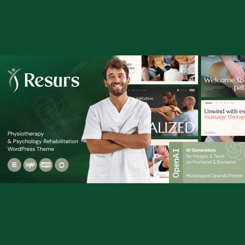 Resurs – Physiotherapy & Psychology Rehabilitation WordPress Theme