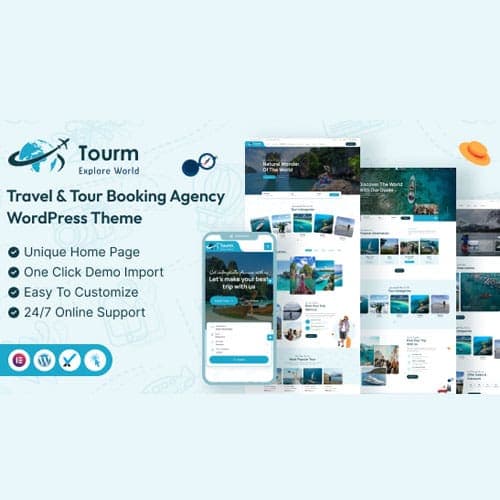 Tourm- Travel & Tour Booking Agency WordPress Theme