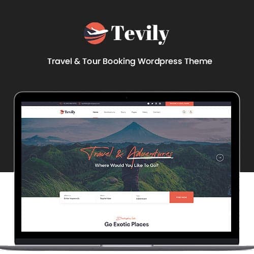 Tevily - Travel & Tour Booking WordPress Theme
