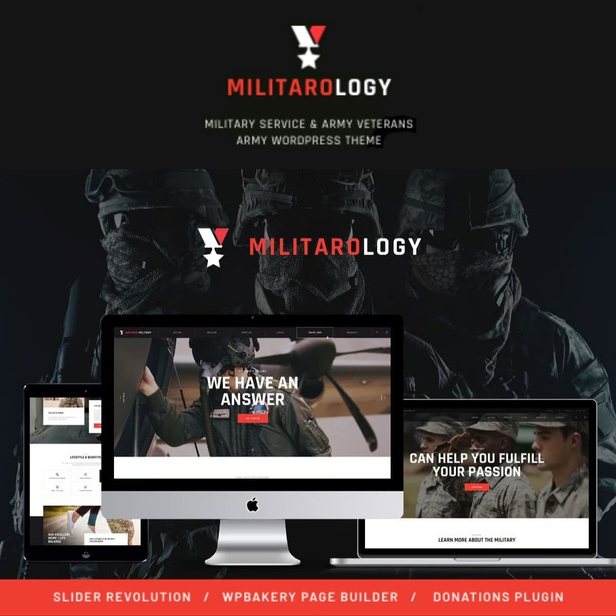 Militarology - Military Service & Army Veterans WordPress Theme