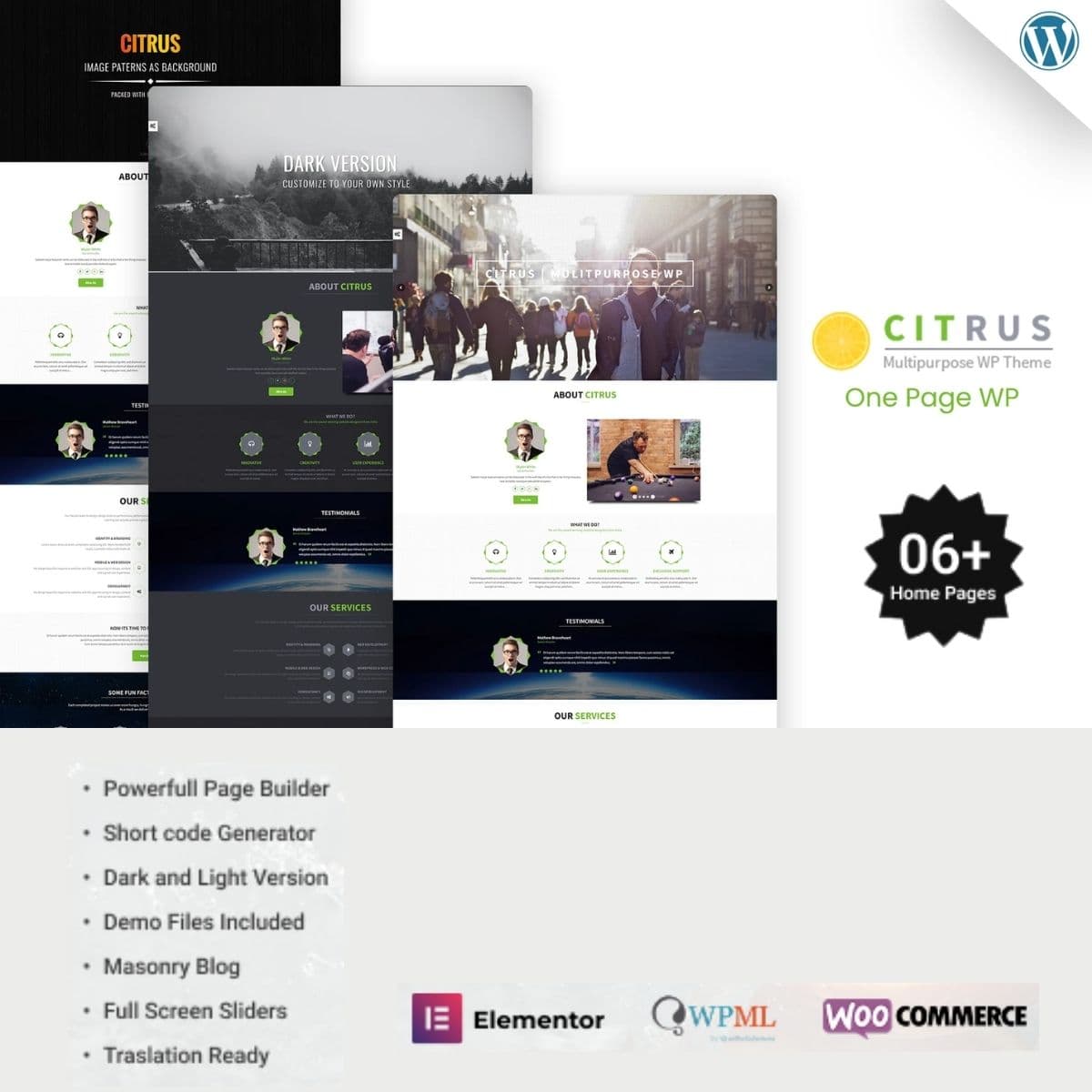 Citrus - One Page WordPress