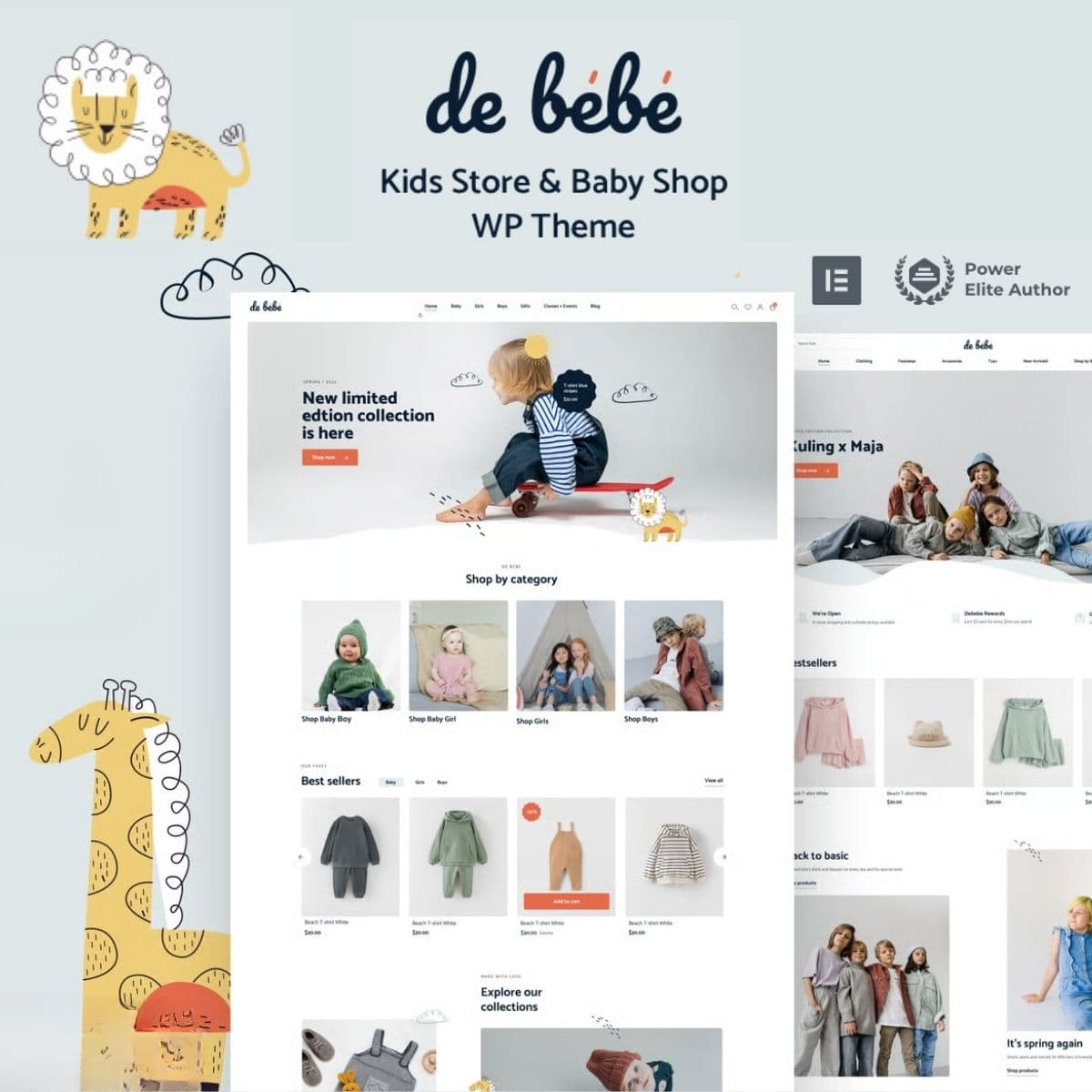 Debebe - Kids Fashion eCommerce WordPress Theme
