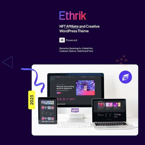 Ethrik - Creative & NFT Affiliate WordPress Theme