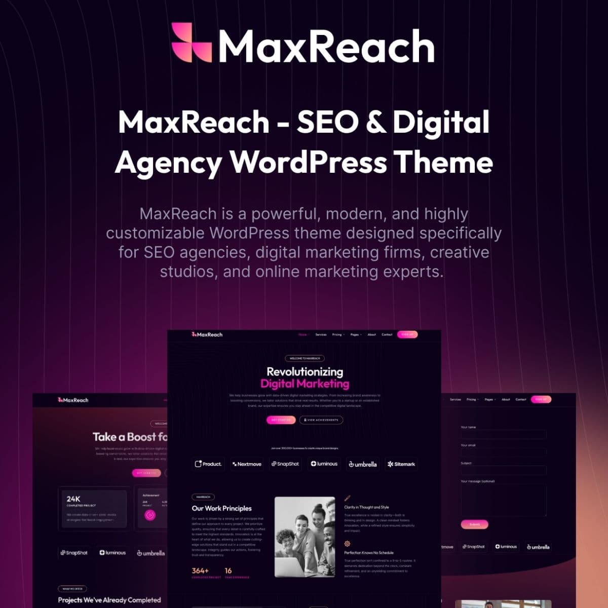 MaxReach - SEO & Digital Agency WordPress Theme