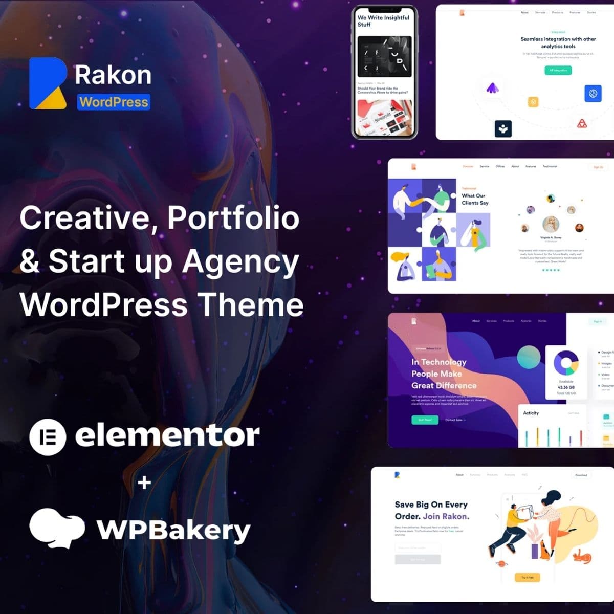 Rakon - Creative Multi-Purpose WordPress Theme