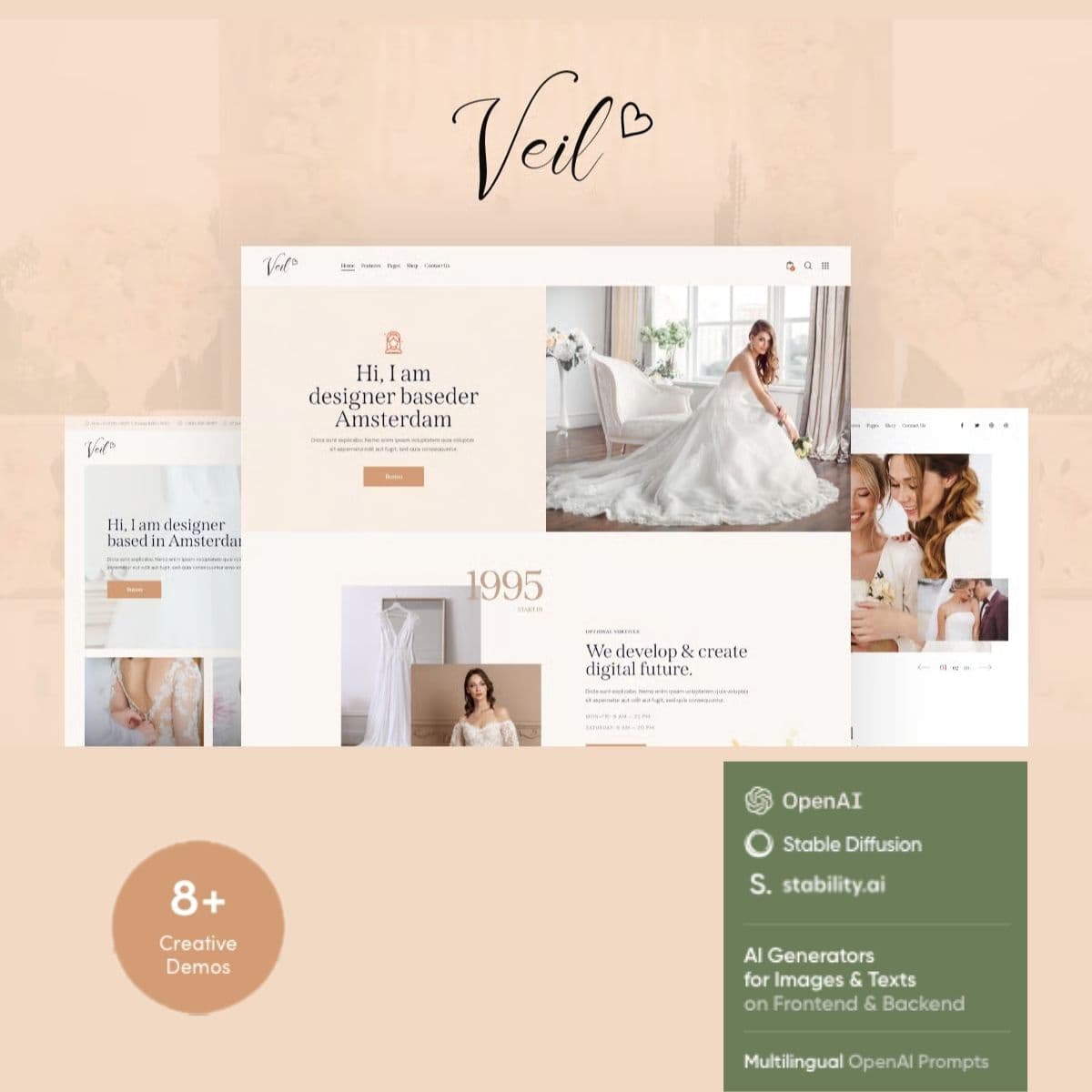 Veil - Wedding Party & Photographer WordPress Theme