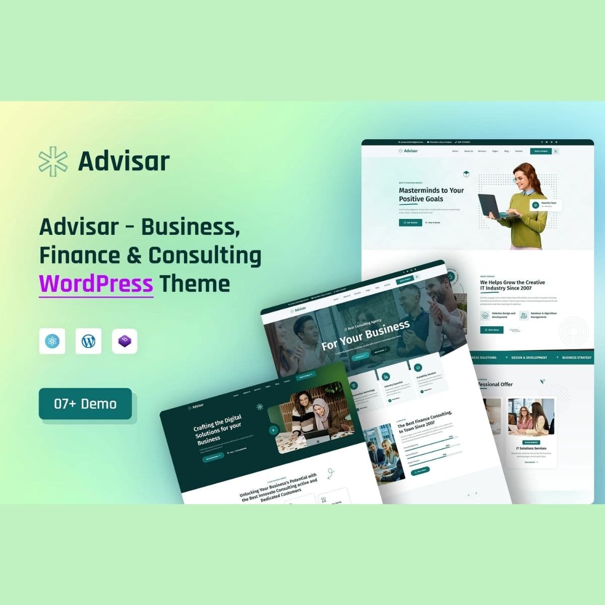 Advisar - Business, Finance & Consulting WordPress Theme