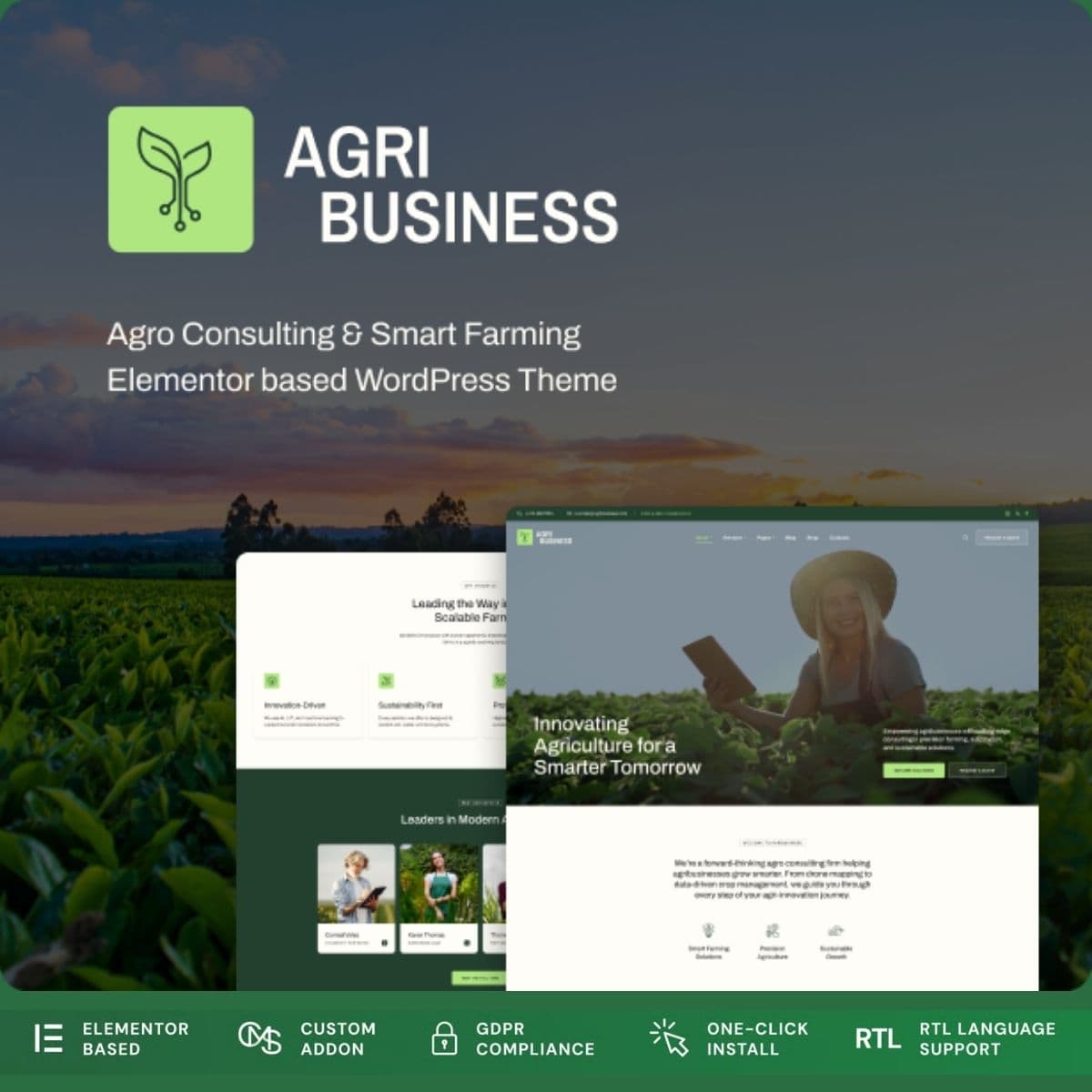 Agribusiness - Agriculture Business Consulting WordPress Theme
