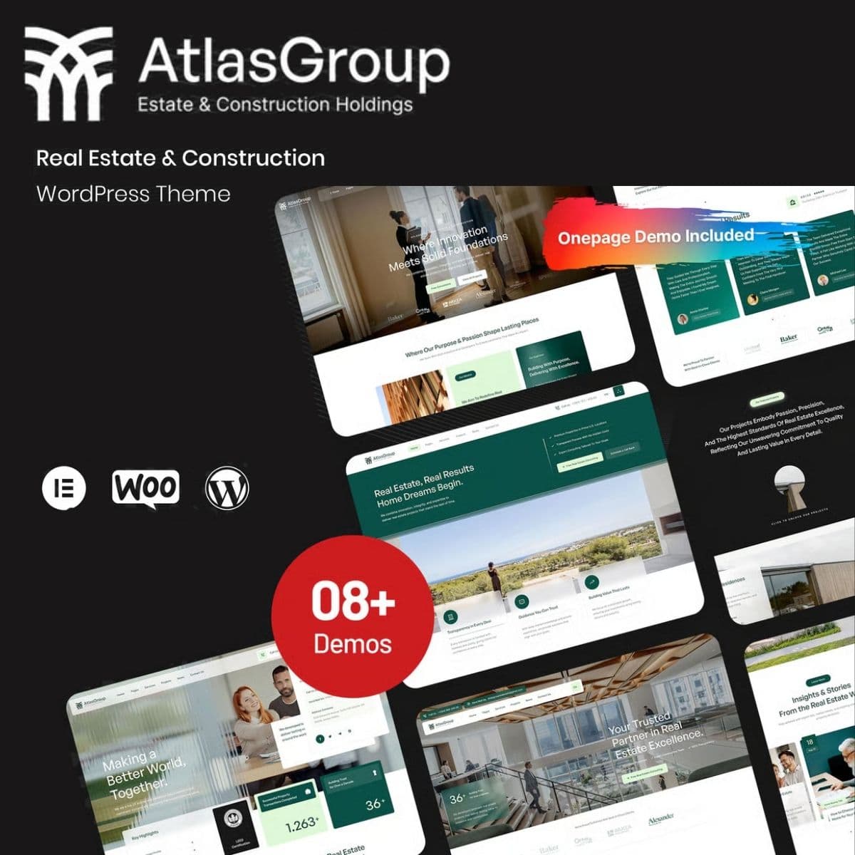 AtlasGroup - Real Estate & Construction Group WordPress Theme
