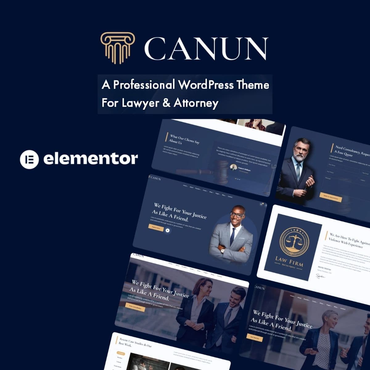 Canun - Lawyer & Attorney WordPress Theme