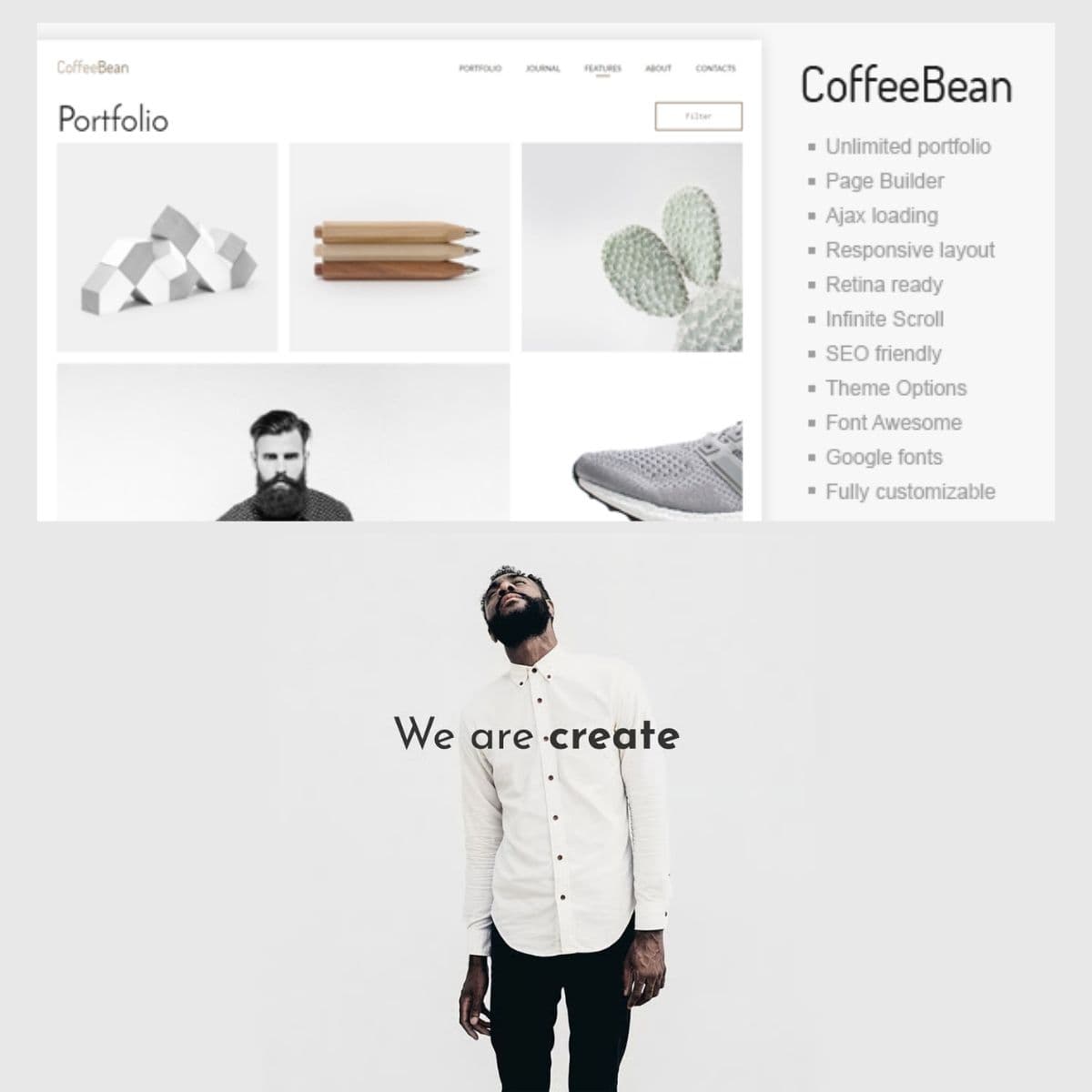 CoffeeBean - Portfolio and Blogging WordPress Theme