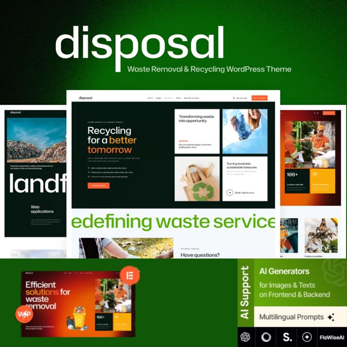 Disposal - Waste Removal & Recycling WordPress Theme