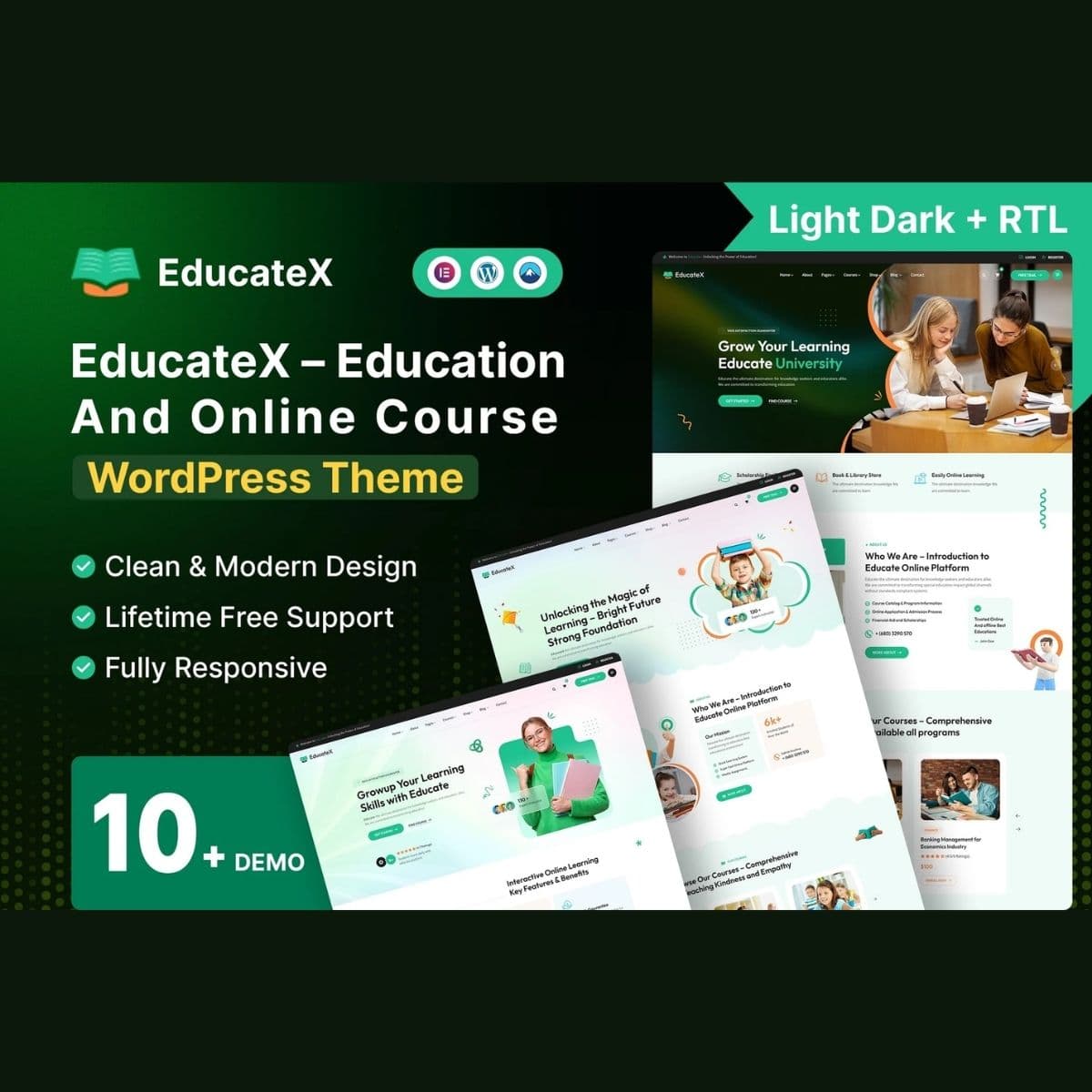 EducateX - Education & Online Course WordPress Theme + RTL