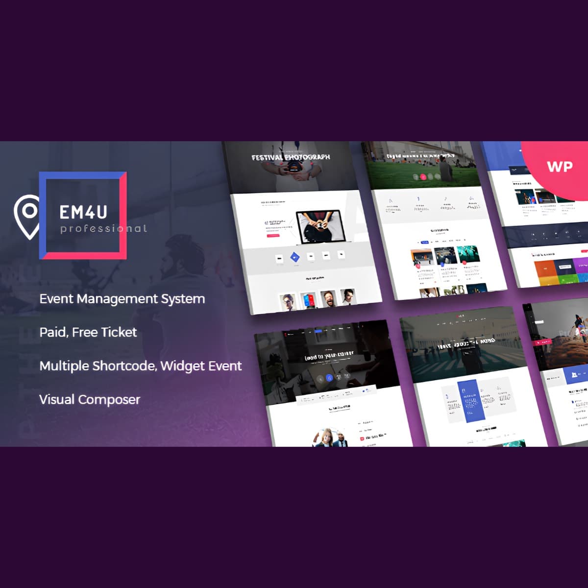 Event Management WordPress Theme for Booking Tickets - EM4U