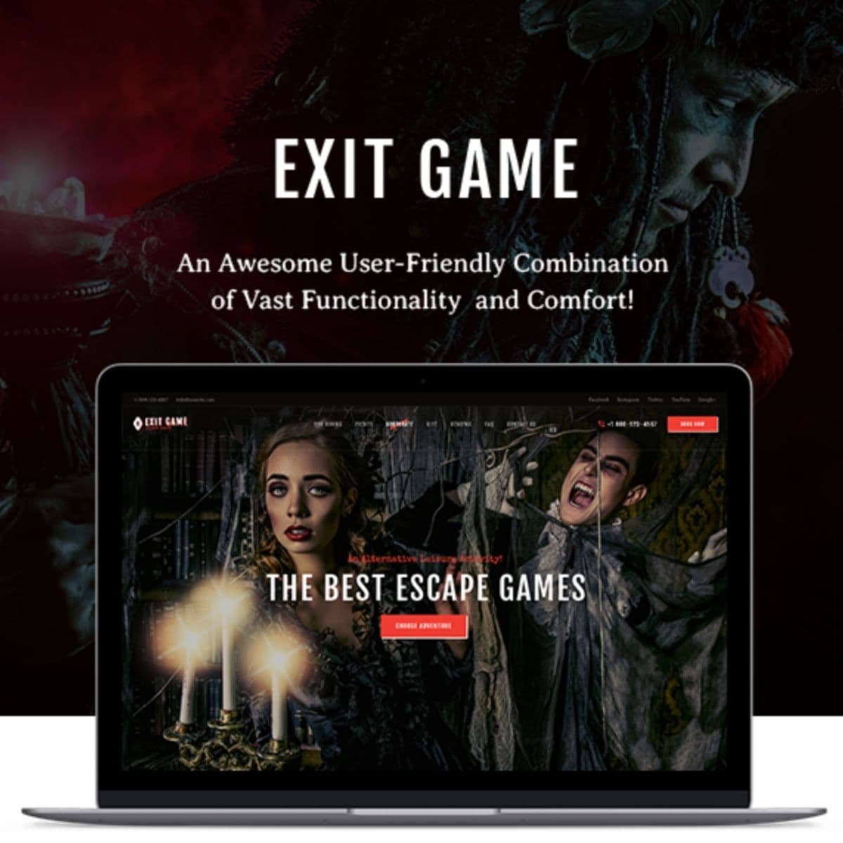 Exit Game | Escape Room & Quest Secret WordPress Theme