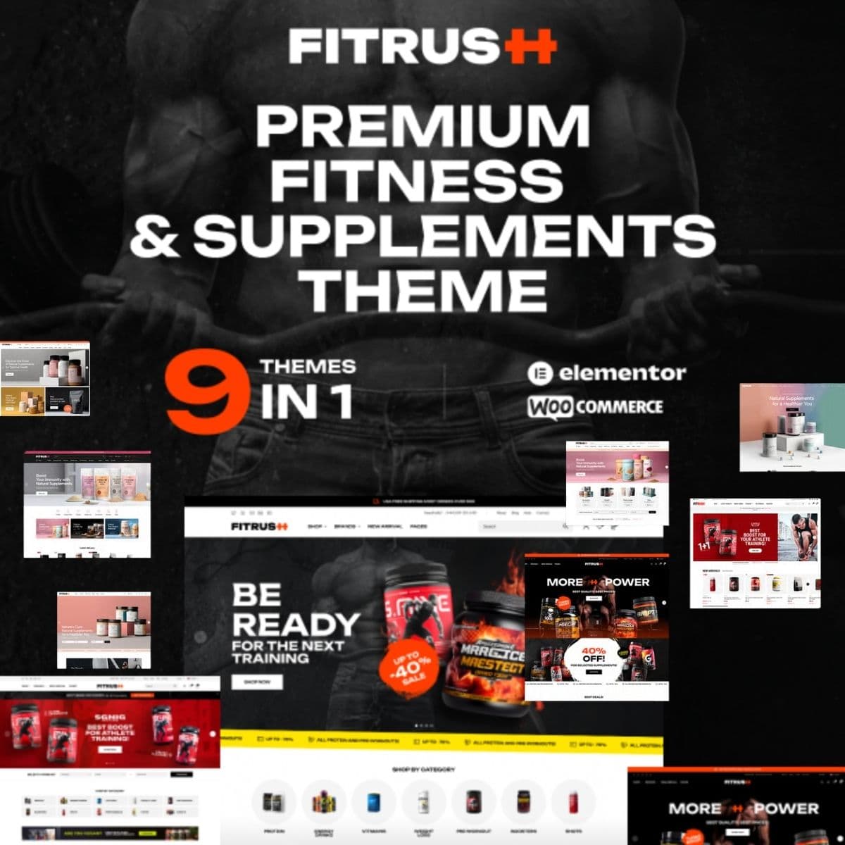 Fitrush - Fitness and Health Supplements WordPress Theme