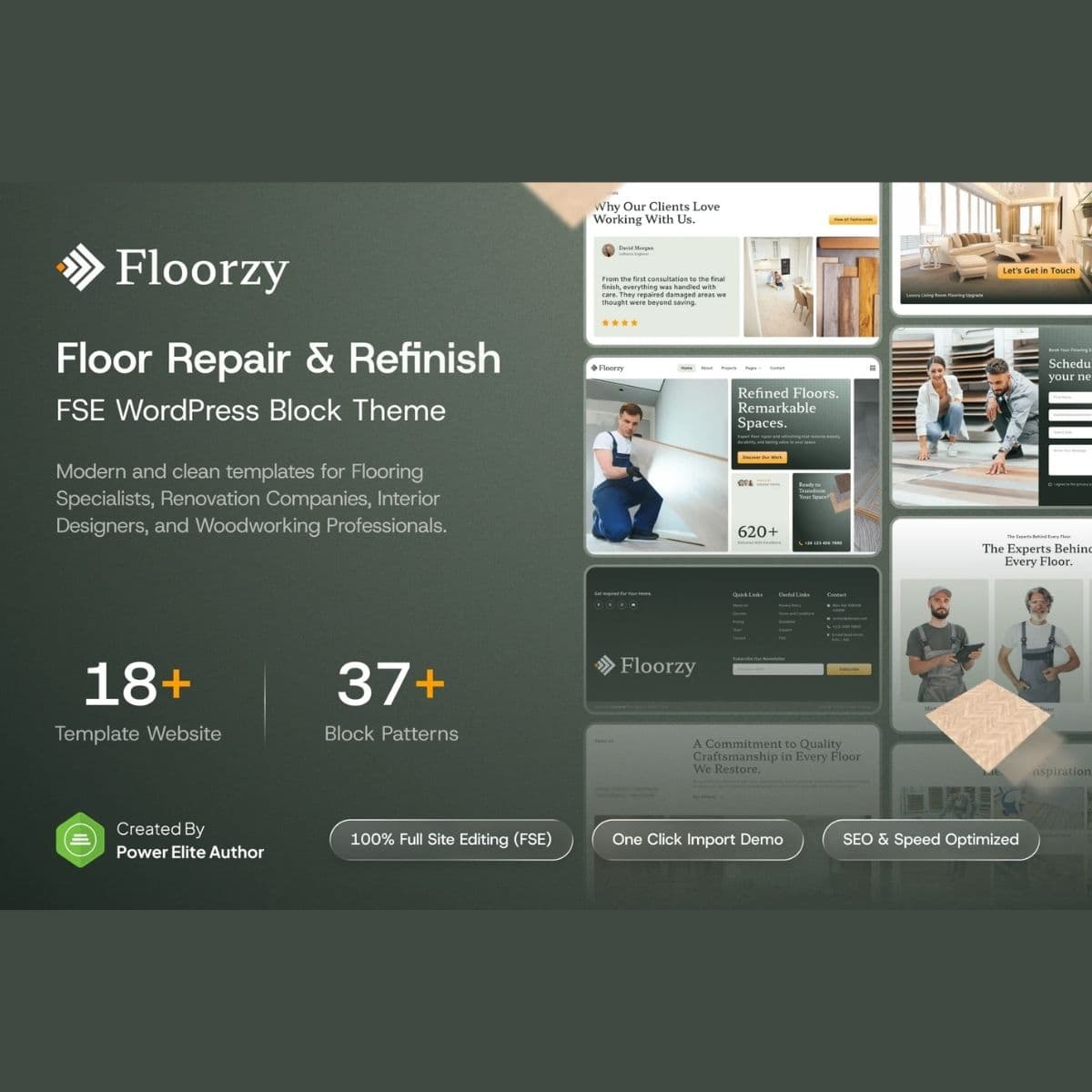 Floorzy – Floor Repair & Refinish FSE WordPress Block Theme