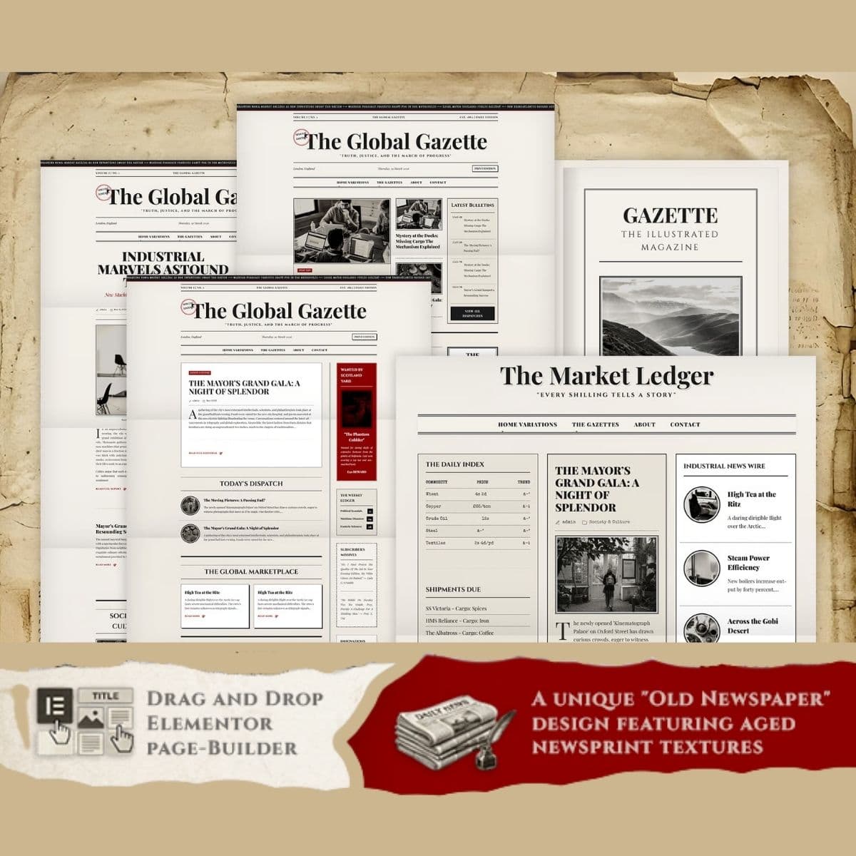Gazette - Vintage News & Editorial Magazine WordPress Theme