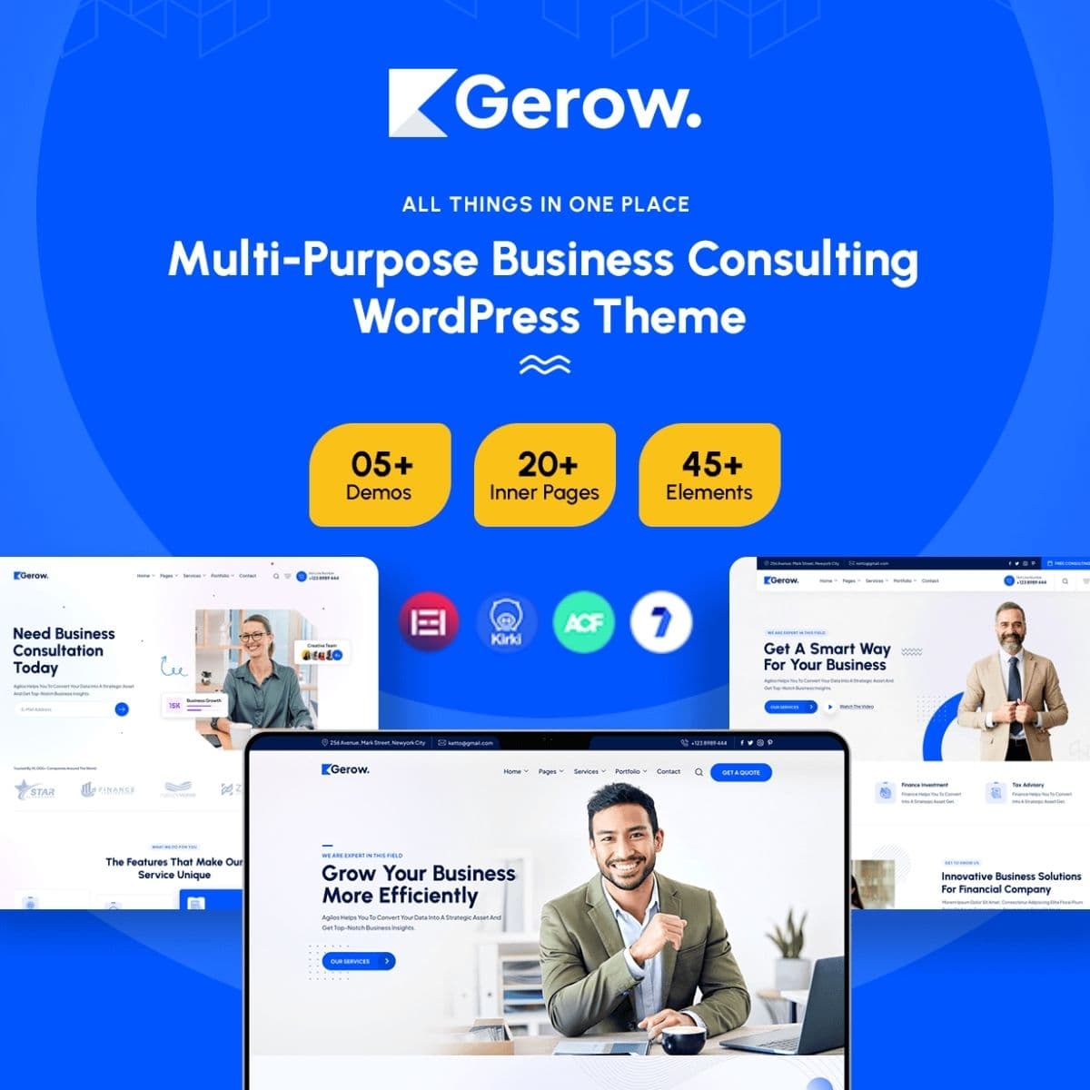 Gerow - Business Consulting WordPress Theme + RTL