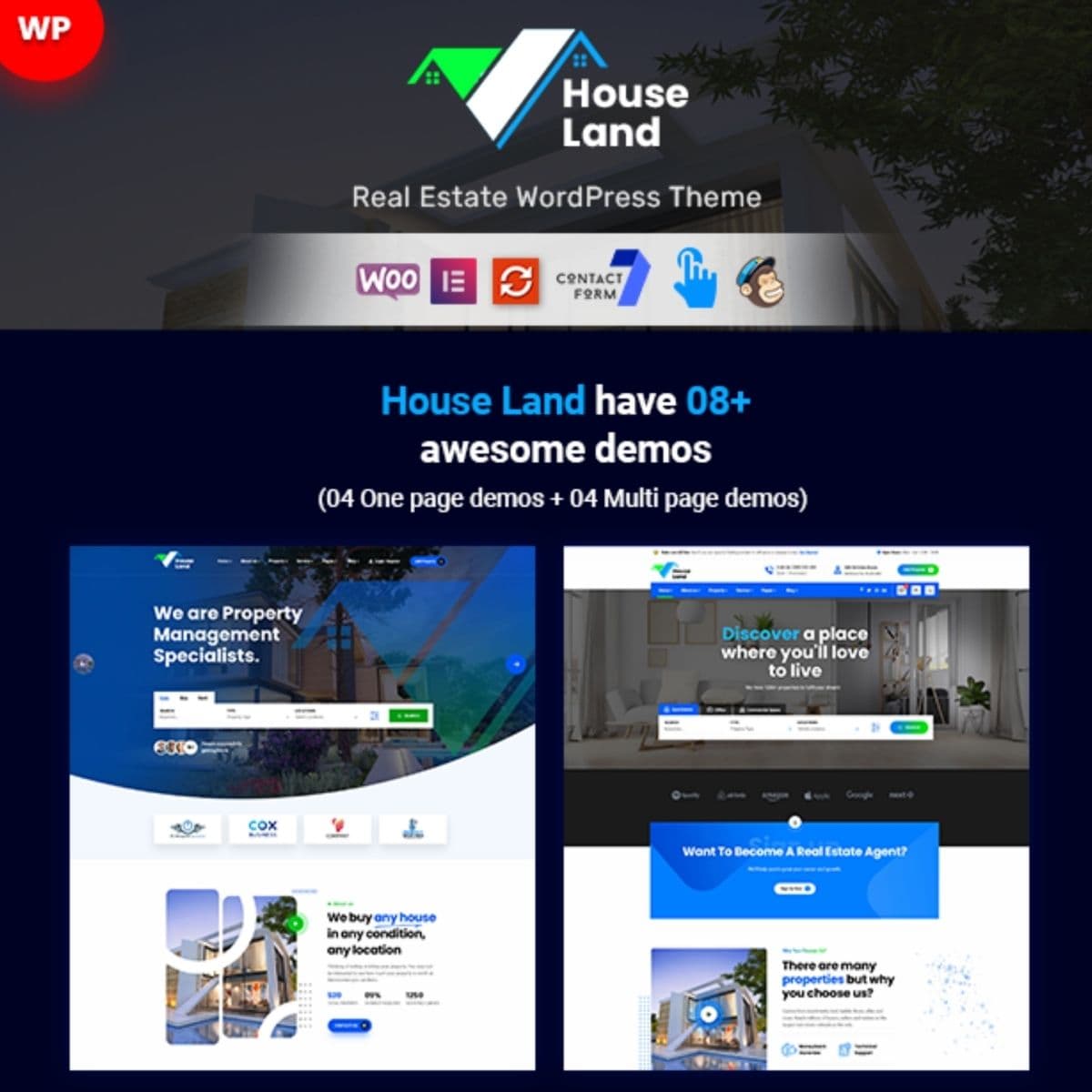 Houseland - Real Estate WordPress Theme