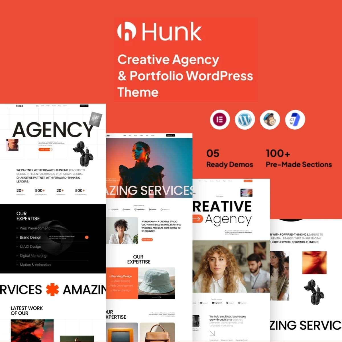 Hunk – Digital Agency & Portfolio WordPress Theme
