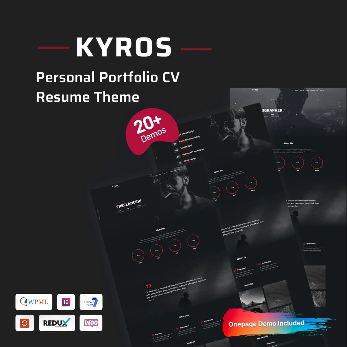 Kyros - Personal Portfolio CV Resume Theme