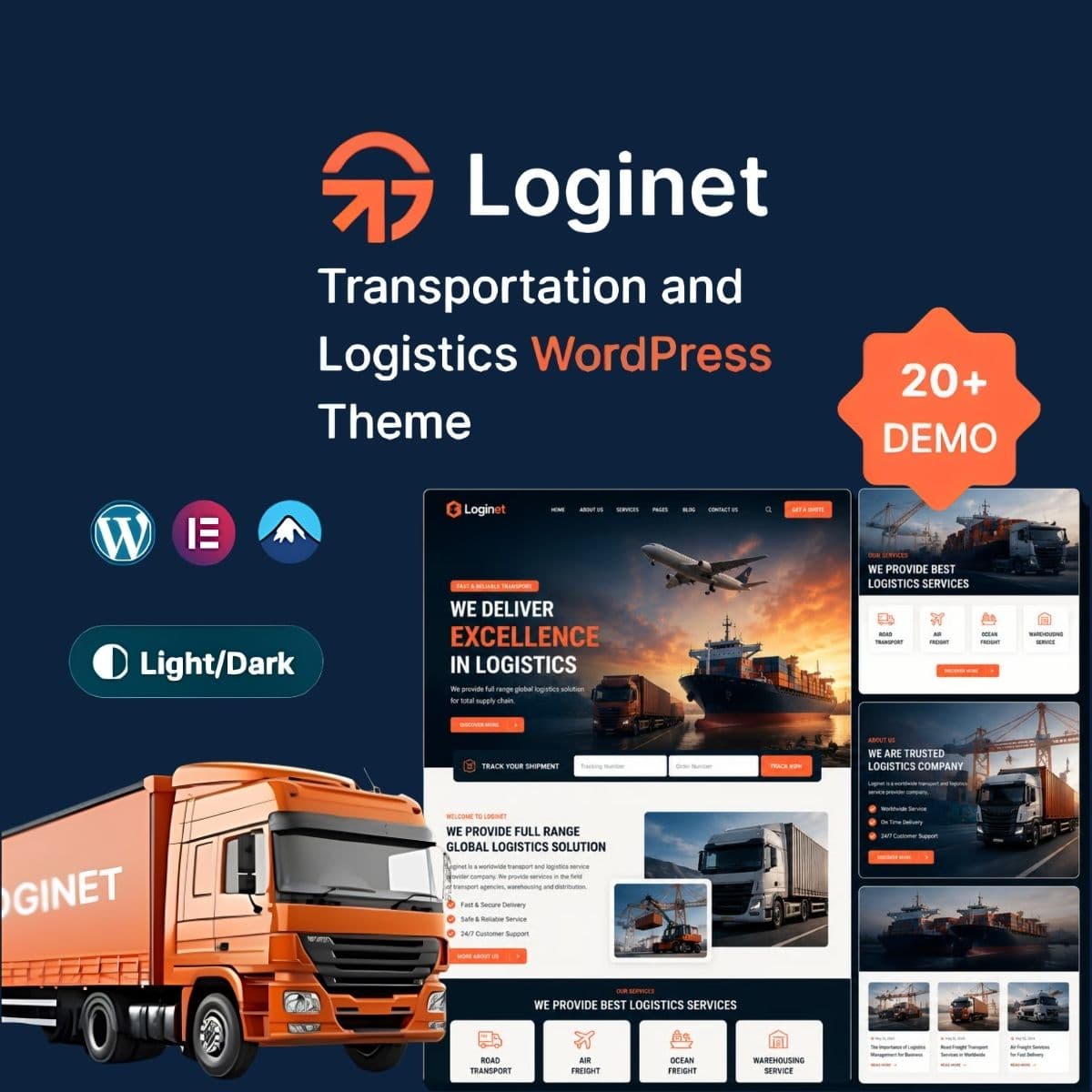 Loginet - Transportation & Logistics WordPress Theme