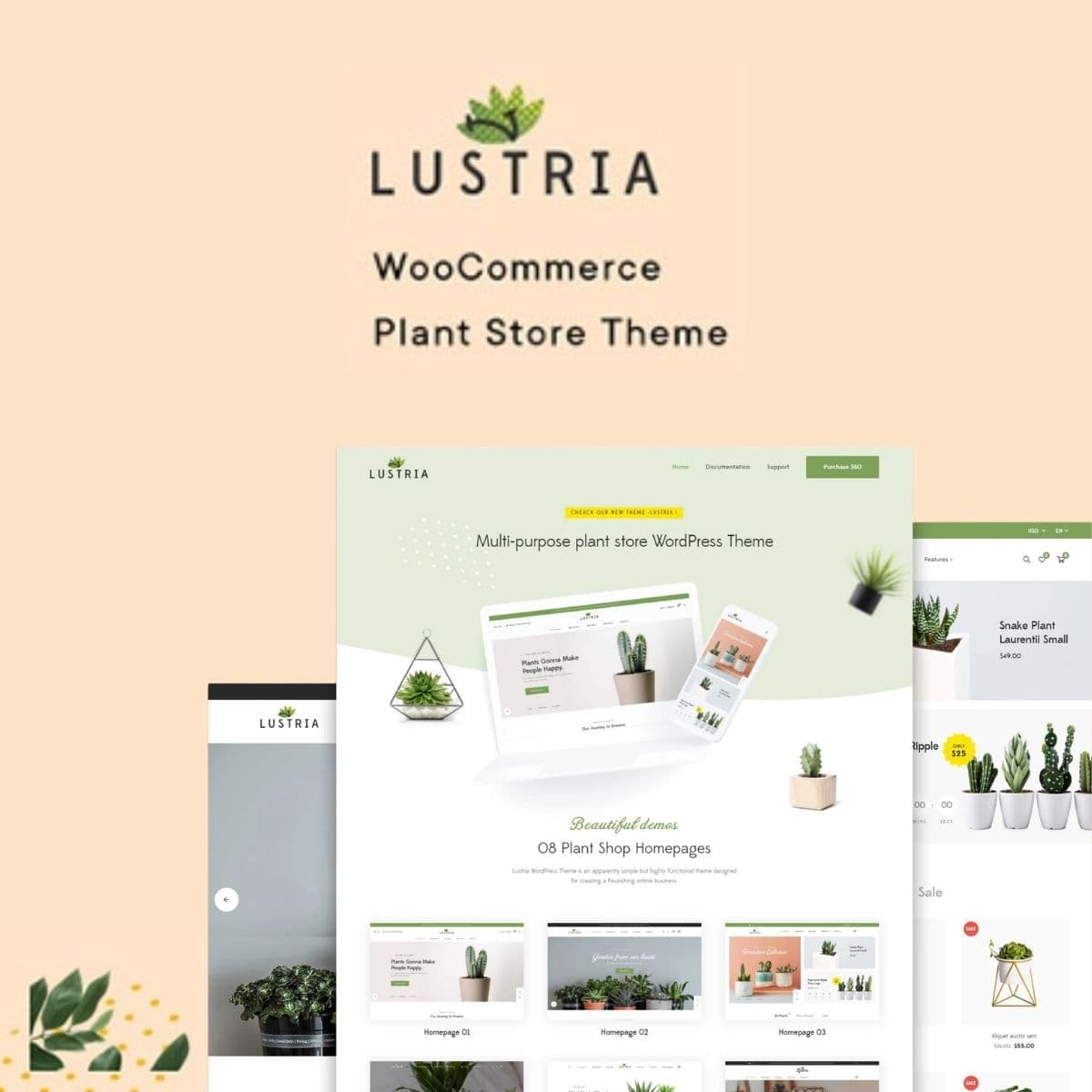 Lustria - MultiPurpose Plant Store WordPress Theme