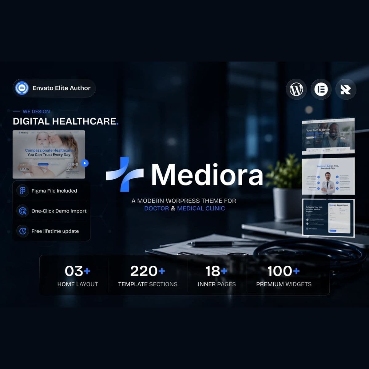Mediora - Doctor & Medical Clinic Elementor WordPress Theme