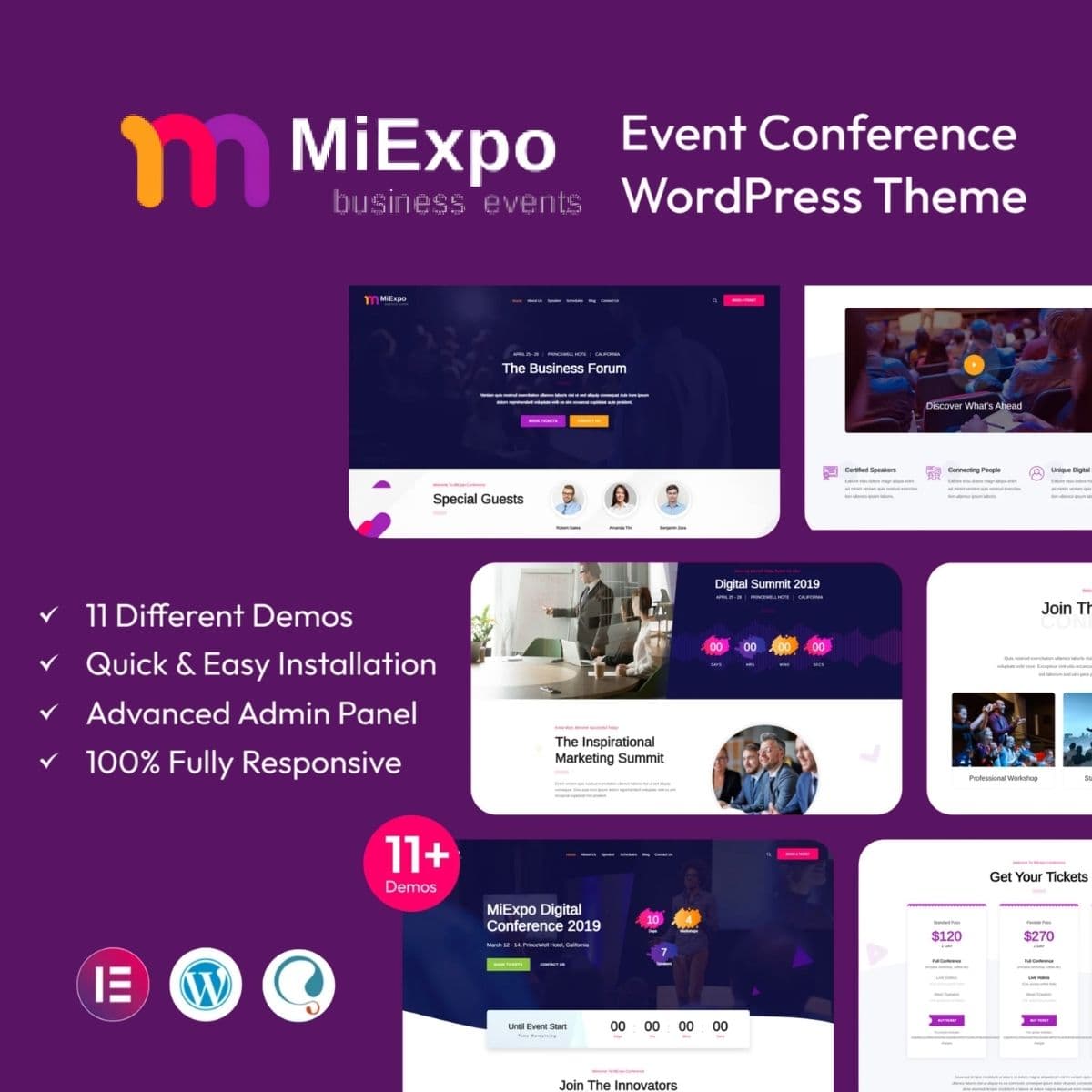 MiExpo | Event Conference Elementor WordPress Theme